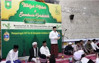 Tabligh Akbar dan Sumbawa Berdzikir Warnai Peringatan HUT ke-66 Kabupaten Sumbawa