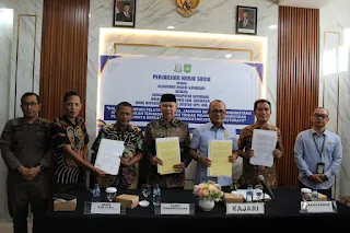 Kejari Sumbawa Teken MoU Dengan Tiga OPD