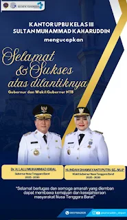 Kantor UPBU Kelas III Bandara Sultan Muhammad Kaharuddin Sumbawa Mengucapkan Selamat Atas Pelantikan Gubernur dan Wakil Gubernur NTB Periode 2025-2030