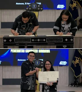 Layanan Hukum hingga Perlindungan HAKI UMKM, Bupati Jarot MoU dengan Kemenkum NTB