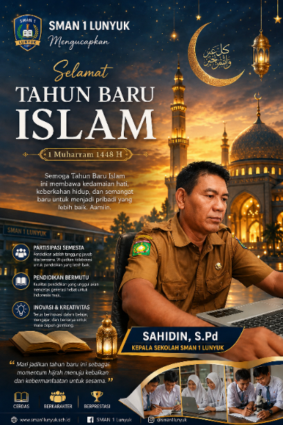 Keluarga Besar SMAN 1 Lunyuk Mengucapkan Selamat Tahun Baru Islam 1 MUHARRAM 1448 Hijriah