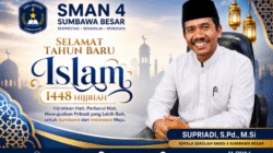 Keluarga Besar SMAN 4 Sumbawa Besar Mengucapkan Selamat Tahun Baru Islam 1 MUHARRAM 1448 Hijriah