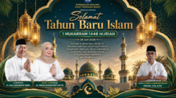 Keluarga Besar SMKN 3 Sumbawa Besar Mengucapkan Selamat Tahun Baru Islam 1 MUHARRAM 1448 Hijriah