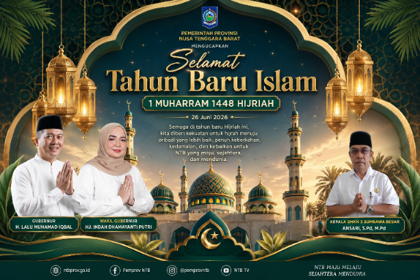 Keluarga Besar SMKN 3 Sumbawa Besar Mengucapkan Selamat Tahun Baru Islam 1 MUHARRAM 1448 Hijriah