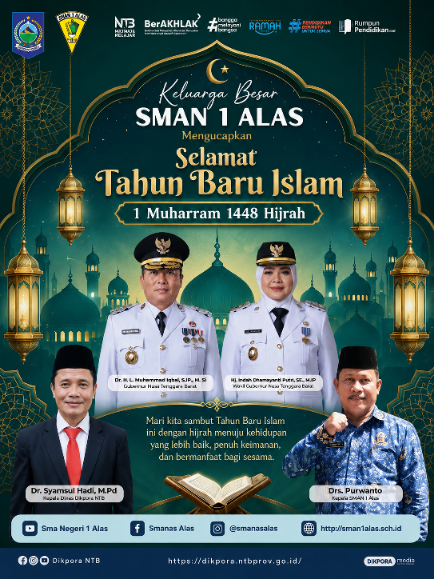 Keluarga Besar SMAN 1 ALAS Mengucapkan Selamat Tahun Baru Islam 1 Muharram 1448 Hijriah