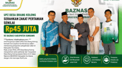 UPZ Desa Brang Kolong Serahkan Zakat Pertanian 45 Juta ke BAZNAS Sumbawa