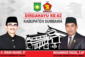 DPC Gerindra Kabupaten Sumbawa Mengucapkan Dirgahayu Ke-62 Kabupaten Sumbawa