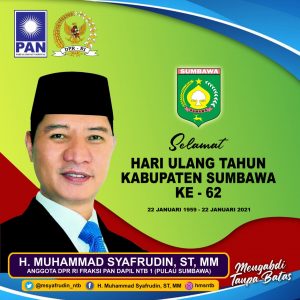 HMS Mengucapkan Selamat Ulang Tahun Kabupaten Sumbawa ke-62