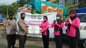 DirresNarkoba Polda NTB: Penyerahan Donasi Kemanusiaan Lembata Kepada Bhayangkari Polda Sulbar
