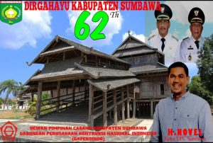 Ketua DPC Gapeksindo Sumbawa H. Novel Mengucapkan Dirgahayu Ke-62 Kab. Sumbawa