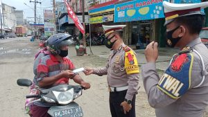 Satlantas Polres Serdang Bedagai Imbau Masyarakat Patuhi Prokes