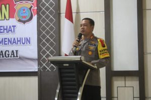 Polres Sergai  Sosialisasi Tentang Pola Makan & Pola Hidup Sehat