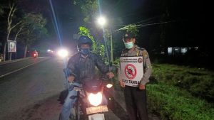 Ops Yustisi, Polsek Teluk Mengkudu, Sosialisasi Prokes Kepada Pengendara Septor