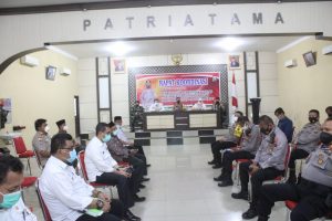 Kapolres Serdang Bedagai Pimpin Rakor Pemberlakuan PPKM Pengendalian Covid19