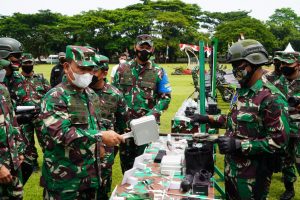 Danrem 162/WB dampingi Kunjungan Asops Kasad dalam rangka pengecekan Kesiapan Satgas Pamtas RI RDTL Yonif 742/Swy