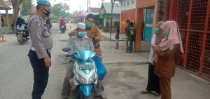 Pelaksanaan Operasi Yustisi,Polsek Tanjung Beringin Himbau Pengendara Patuhi Prokes
