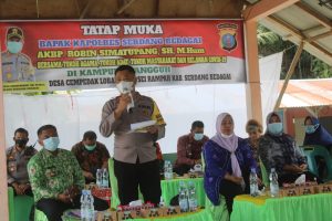 Wakapolres Sergai Resmikan Kampung Tangguh di Desa Cempedak Lobang
