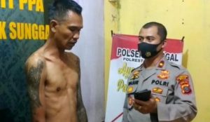 Videonya Viral, Preman Peras Pedagang Sate Di KM 12 Minta Maaf Di Polsek Sunggal