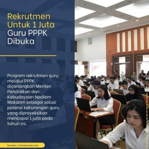 Tahun 2021, Pemerintah Bakal Rekrut 1 Juta Guru PPPK Untuk ASN