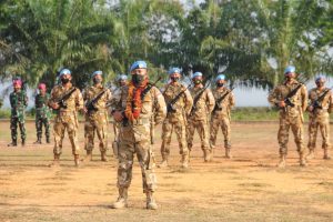 Upacara Penutupan Satgas TNI Kontingen Garuda UNIFIL dan Satgas TNI RDB XXXIX-B MONUSCO 2020 Batalyon Infantri 8 Marinir