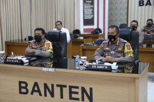 Siaga Bencana, Polda Banten Hadiri Rakornas BNPB melalui Virtual