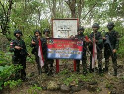 Satgas Pamtas RI-RDTL Yonif 742/SWY Cek 554 Patok Tersebar di wilayah Perbatasan Sektor Timur