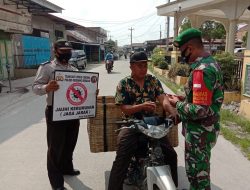 Kapolres Sergai Laksanakan Operasi Yustisi dan Sosialisasi PPKM Di Kecamatan Teluk Mengkudu