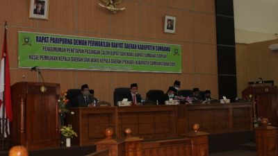 DPRD Sumbawa Gelar Paripurna terkait Umumkan Penetapan Paslon Capub Dan Cawabup Sumbawa Terpilih