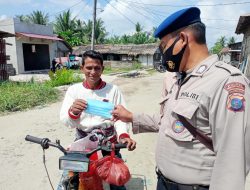 Operasi Yustisi,Sat Pol Air Polres Sergai Himbau Masyarakat Patuhi Prokes