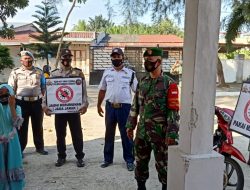 Polsek Teluk Mengkudu Bersama Koramil 09/TM, Himbau Masyarakat Patuhi Prokes
