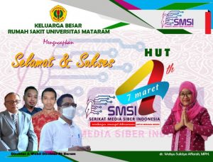 Keluarga Besar RS Unram Mengucapkan Selamat & Sukses Hut ke-4 SMSI
