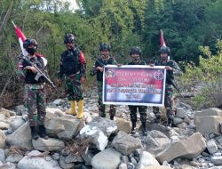 Patok Perbatasan Hilang Pasca Banjir, Patop Satgas Pamtas RI-RDTL Sektor Timur Lakukan Pengecekan