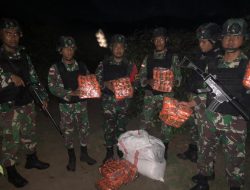 Satgas Pamtas Sektor Timur Kembali Gagalkan Aksi Pelibas Menyelundupkan Barang Haram ke Timor Leste