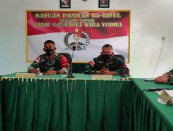 Dansatgas Pamtas Sektor Timur Manfaatkan Apel Danpos Sebagai Sarana Evaluasi