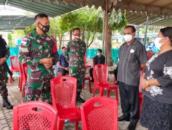 Dansatgas Pamtas Yonif 742/SWT Pantau Langsung Pelaksanaan Perayaan Paskah