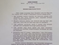 Inilah Surat Edaran Bupati Terkait Barang Kebutuhan Pokok Selama Ramadhan