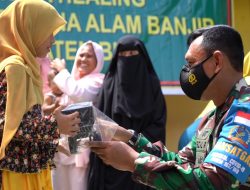 Hilangkan Trauma Akibat Banjir, Danrem 162/WB Gelar Trauma Healing Warga Korban Banjir