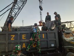 Danrem 162/WB Distribusikan 1160 Pieces Bronjong Untuk Perbaikan Jembatan Bukapiting 3 di ALor