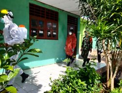 Cegah Covid-19, Pos Turiscain Lakukan penyemprotan Disinfektan
