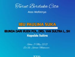 Turut Berduka Cita Kepada Ibunda Kapolda Sultra,Irjen Pol Drs.Yan Sultra Indrajaya,SH