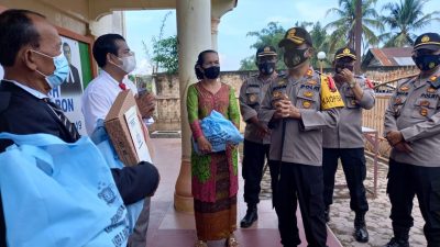 Kapolres Sergai Melaksanakan Minggu Kasih Bakti Sosial di Gereja HKI Kampung Pon