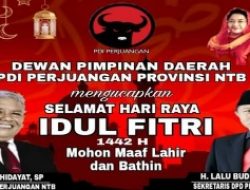 Iklan Hari Raya Idul Fitri 1442 H DPD PDI Perjuangan NTB