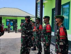 Dansatgas Pamtas Yonif 742/SWY Sambut Kunker Irdam IX/Udayana