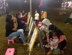 Atasi Kejenuhan Ditinggal Tugas, Persit KCK Ranting Kipan B Datangkan Hiburan Keluarga