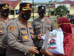 Menyambut Hari Bhayangkara Ke 75, Kapolres Batubara Lepas Bakti Sosial Secara Serentak.