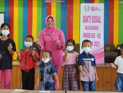 Ketua Bhayangkari Cabang Simalungun Pimpin Baksos di Dua Panti Asuhan Sambut HKGB ke 69 dan HUT Polwan ke 73.