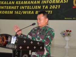 Perkembangan teknologi Semakin Pesat, Personel Korem 162/WB Diberikan Pembekalan Keamanan Informasi Internet