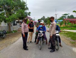 Polsek Tanjung Beringin Imbau Masyarakat dan Tegur Melanggar Prokes