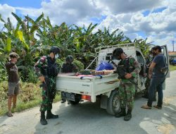 Cegah Peredaran Barang Terlarang, Satgas Yonif 512 Gelar Sweeping Rutin Di Perbatasan.