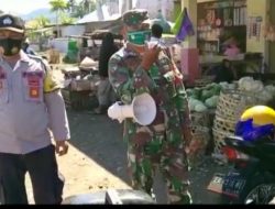 Babinsa dan Babinkamtibmas Di KSB Edukasi Pemberlakuan PPKM Darurat Pada Masyarakat